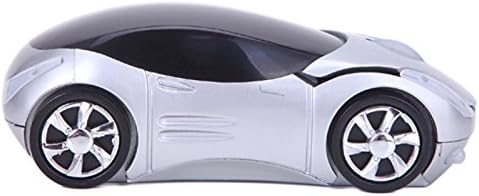 Sungwoo Wireless Optical Mouse Ferrari Wireless Mouse with Cool Sports Car Shaped Design and USB Receiver (Silvery)