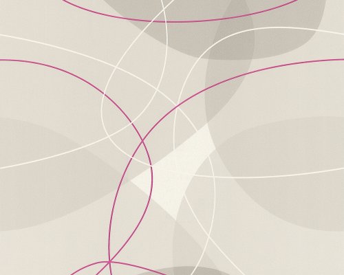 Livingwalls 6689-36 Tapete, Light Circles, grau wei&szlig; pink, Design by Lars Contzen