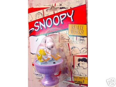 Peanuts SNOOPY & WOODSTOCK ICE HOCKEY Wind-Up KEYCHAIN