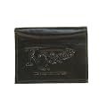 MLB Officially Licensed Genuine Leather Tri-Fold Wallet -Black