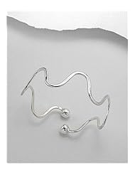 Ball Cuff Bracelet In 92.5 Sterling Silver