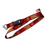 Usc Trojans Ncaa Clip Lanyard Keychain Id Holder Ticket - Red