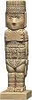Toltec Atlantean Warrior Standing Precolumbian Statue