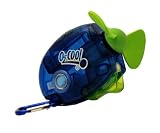 O2-COOL,  Hand held Carabiner Misting Fan blue (batteries not included)