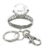 X Large BLING CZ Engagement Ring Key Chain with Key Ring & Clip Silver Tone Reviews 41vSDRIQ7tL. SL160 X Large BLING CZ Engagement Ring Key Chain with Key Ring & Clip Silver Tone Reviews