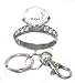 X-Large BLING CZ Engagement Ring Key Chain with Key Ring & Clip Silver Tone