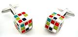 41vSDVj1NZL. SL160  Multi Color 3 D Rubiks Cube Puzzle Game Cufflinks Reviews