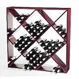 Pine Jumbo Bin 120 Bottle Wine Rack (Mahogany