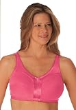Comfort Choice Plus Size Satin-trim V-neck cotton cup wirefree bra
