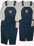 Girls's Sizes 2T/3T/4T Denim Embroidered Bib Pocket Overall 2-PC Sets. (Prepack=24 Sets Assorted Sizes/Emb, Designs, Each $7.50)
