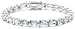 Silver Blue Topaz Tennis 7.5" Bracelet