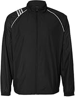 adidas Golf Men's 3-Stripes Full-Zip Jacket - ECRU - S Men's 3-Stripes Full-Zip