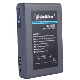 Beillen BL-AN65, 14.8 Volts, 65 Watt Hours 3-Stud Gold Mount Type Li-ion Camcorder Battery for Broadcast Equipment