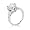 Bling Jewelry Sterling Silver 4 ct Crown CZ with Baguette Side Stone Engagement Ring