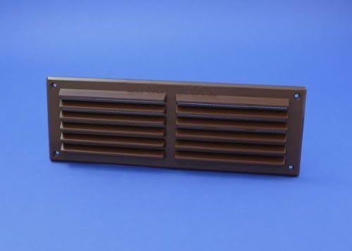Rytons 9x3 Louvre Ventilation Grille with Flyscreen - Brown by Rytons