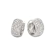 14K White Gold Bead Set 1 1/4 ct. Diamond Huggie Earrings