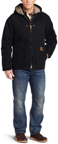 Carhartt Men's  Sherpa Lined Sandstone Duck Jackson Coat