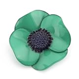 Emerald Large Anemone Brooch by Cilea
