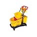 Rubbermaid Commercial FG778000 WaveBrake Side Press Mopping Trolley, 8.75 Gallon Capacity, 28.9" Length x 18.2" Width x 38.6" Height, Yellow