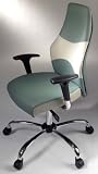 FLEXION Heavy Duty Executive Leather Office Chair with Chrome Base