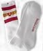 True Religion One Pair Red / Orange Striped Tube Mens Sock Size 10-13