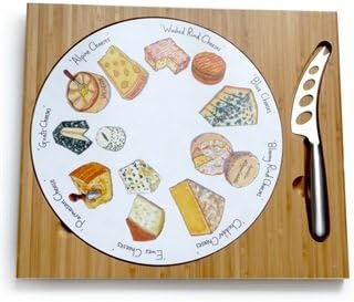 Cheese Board Set with Cheeseboard &amp; Cheese Knife for Gourmet Gift Baskets or Food Gifts