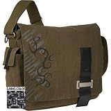 15.4MESNGR Bag, Grn Full Canv