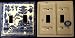 Blue Willow Ceramic Double Light Switch Cover