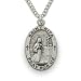 Sterling Silver 7/8" Oval Engraved St. Rita, Patron of Impossible Cases Medal on 18" Chain