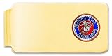 14k 1in Engraveable U.S. Marine Corps Logo Money Clip