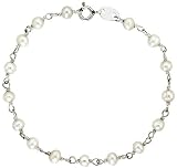 Sterling Silver, 3/16 (4 mm) Wrapped Natural Freshwater Pearl Bracelets, sizes 7, 7 1/2, 8