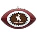 WYOMING COWBOYS Mini-Replica NCAA Football CHRISTMAS ORNAMENT (Star Design)