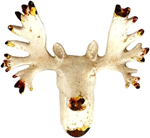 Charleston Knob Company EE-320 Antique Iron Knob, Set of 2, Stag Head Design