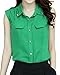 FACE N FACE Women's Chiffon Solid Color Summer Loose Shirts Blouses