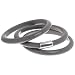 Set of 3 Gray Resin Bangle Bracelets - 1 with Sterling Silver Center