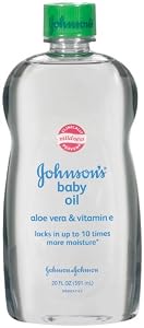 Johnson's Baby Oil, Aloe Vera and Vitamin E, 20 Ounce (Pack of 2)