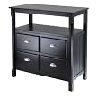 Timber Buffet Table in Black Finish By Winsome Wood