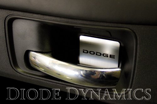 2008-2013 Dodge Challenger Door Handle Plates, Aluminum/Black