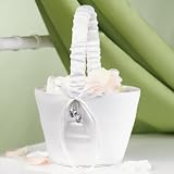 Heart Crystal Dangles Flower Girl Wedding Basket