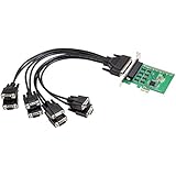 IO Crest 8 Port RS232 DB9 Serial PCIe 2.0 x 1 with Exar Chipset Components SI-PEX15041