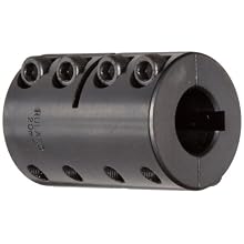 Ruland MSPC Two-Piece Clamping Rigid Coupling with Keyway, Metric