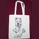 Westie Print Shoulder Tote Bag