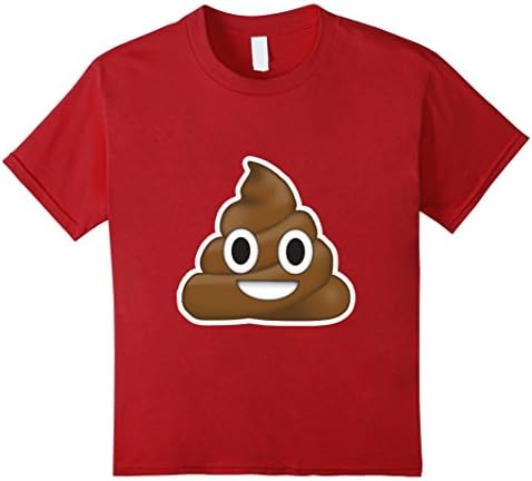 Kids Poo Funny Emoji Smiley T Shirt 12 Cranberry