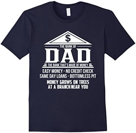 Men's Funny Dad Shirt Idea - The Bank Of Dad That Made Of Money Large Navy