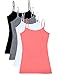 Caramel Cantina Shelf Bra Cami Tank-Top in Assorted Colors 2 or 4-Pack