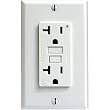 Leviton 7899-SGW Smartlock Pro Ground Fault Circuit Interrupter Receptacle; Phase 7 Design, NEMA 5-20R, 20A-125V, Lighted White Test and Reset, White