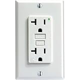 Leviton 082-07899-SGW Monochomatic GFCI Receptacle - 20-amp, White