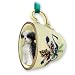 Shih Tzu Puppycut Black / White Dog Teacup Green Holiday Ornament