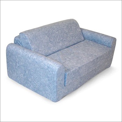 Kitchen: Elite Products 32 4200 636   Distressed Denim Children's Foam Sleeper Sofa