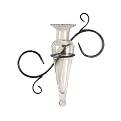 Amphora Glass Vase on Metal Swirls Sconce - Clear